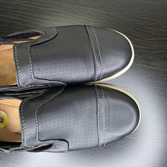 Earth Origins Elizabeth Wide Shoes Women Color Black Leather Slip On Size 6 - Picture 7 of 12